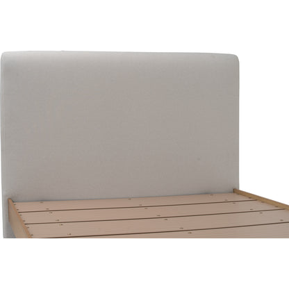 YUME Bedframe - Natural, Grey (Queen Size)(Pets Friendly Fabric)