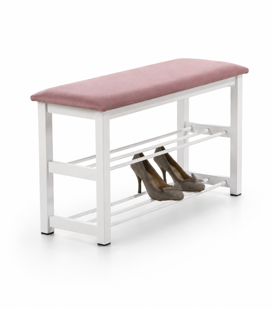 YUPI Bench - White Leg , Pink Seat (805L)