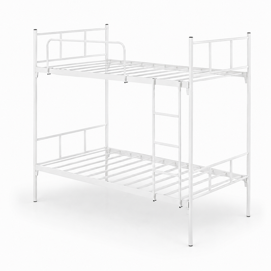 ZETTY Double Decker Metal Bedframe - White