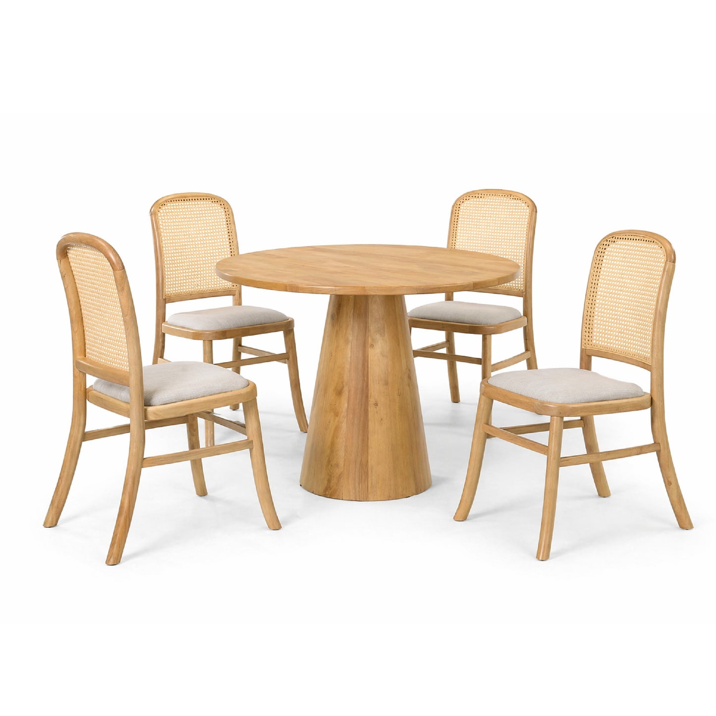 Dining Set ( 1 Zuki Table + 4 Kumi Chair ) - Beech