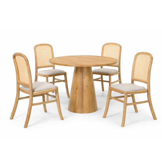 Dining Set ( 1 Zuki Table + 4 Kumi Chair ) - Beech